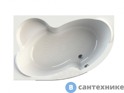 картинка Акриловая ванна Vannesa Ирма 149х96 каркас, левая (2-01-0-1-1-216), без сифона