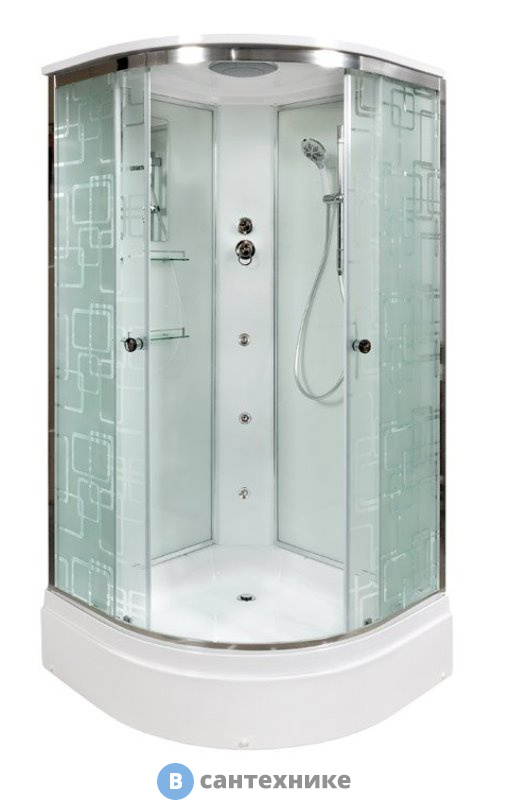 Душевая кабина Deto ЕМ2710 с гидромассажем (гм.) (100х100х220 см)