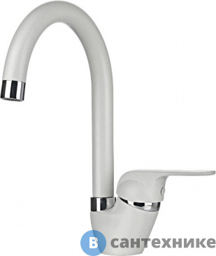 картинка Смеситель Granula 1024 артик (белый) для кухни