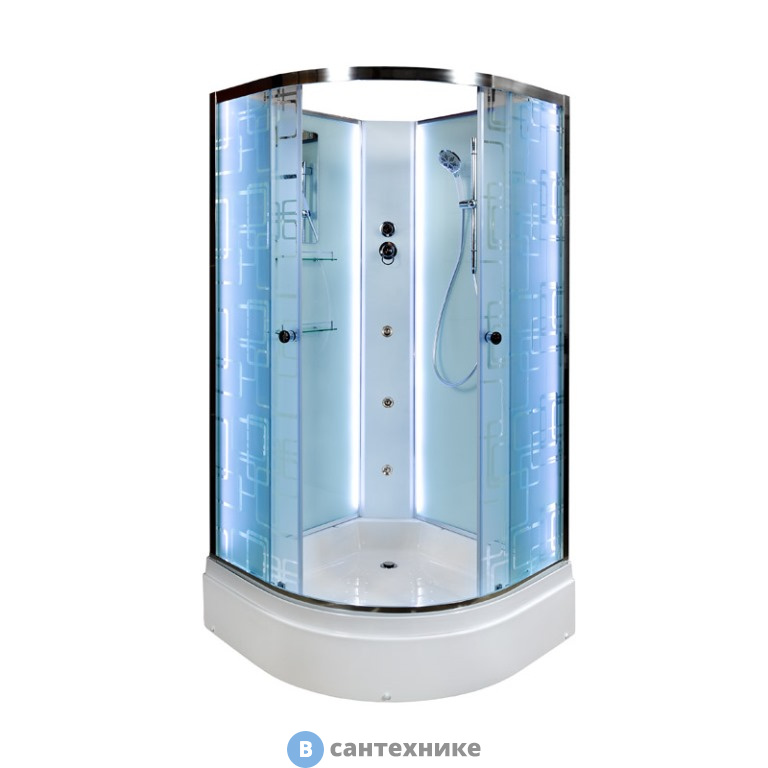 Душевая кабина Deto EM2780N LED с гидромассажем