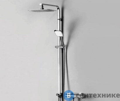 картинка Душевая стойка WasserKRAFT A042 113х53 см латунь, нержавеющая сталь, хромоникелевое покрытие