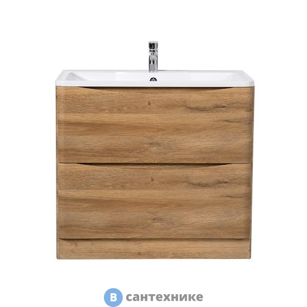 Тумба под раковину BelBagno 100 см ACQUA-1000-2C-PIA-RR напольная с двумя выкатными ящиками Rovere Rustico