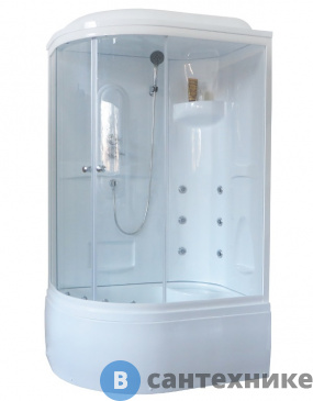 картинка Душевая кабина Royal Bath RB 8120BK2-T R 1200x800x2170 (прозрачное)