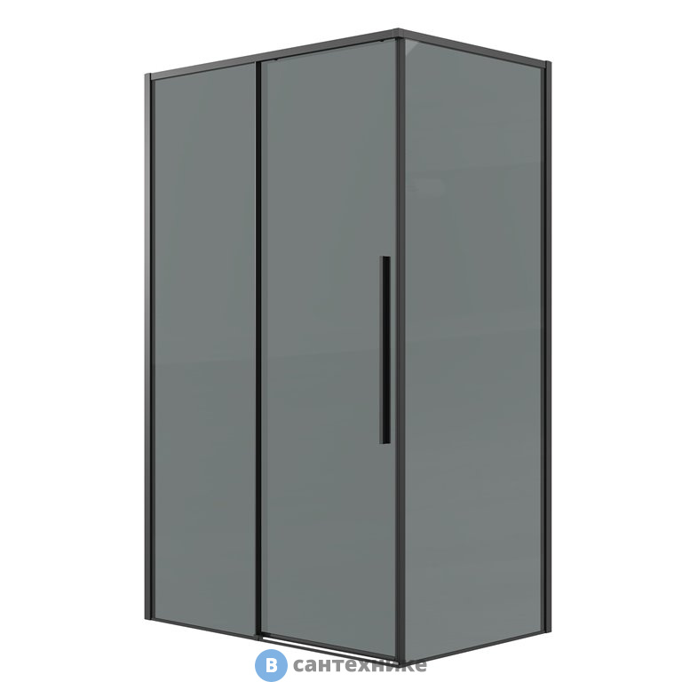 Душевое ограждение Grossman Galaxy 120.K33.01.1290.21.10 (120*90*195) черный матовый, стекло тонированное, без поддона