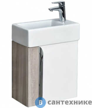 картинка Тумба под умывальник Акватон Вита Белый/Ясень Шимо (1A221401VTD70)