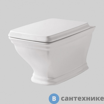 картинка Унитаз Artceram CIVITAS подвесной 36х54 см, с крепеж. белый (CIV001 01 00), без сиденья