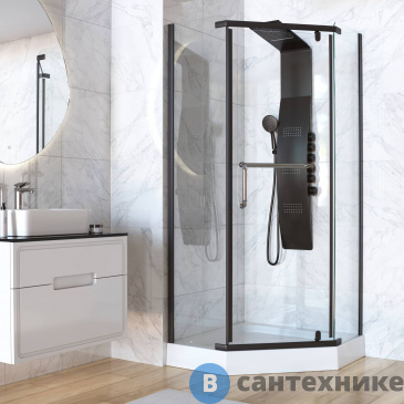 картинка Душевой уголок  Taliente TA-08083-1CB 80х80 стекло прозрачное 6 мм, без поддона