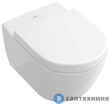 картинка Унитаз подвесной Villeroy & Boch Subway 2.0 5614R001 альпийский белый, без сиденья