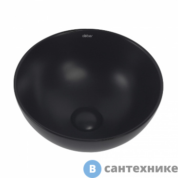 картинка Раковина ABBER Bequem AC2106MB черная матовая накладная