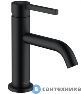 картинка Смеситель Kludi 202663915 NOVA FONTE Pura для умывальника, чёрный мат