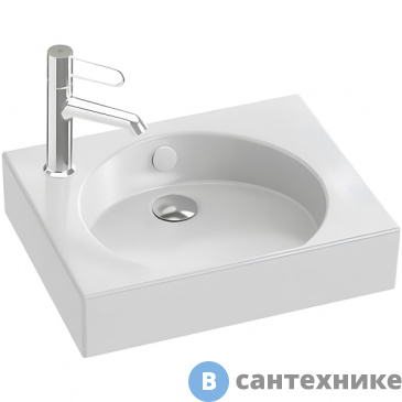 картинка Рукомойник Jacob Delafon EGN112-00 ODEON RG 45 см, с отверстием под смеситель, белый