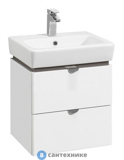 Тумба под раковину Акватон СКАЙ 60 /40,4х57,2х48/ (белый глянец) (1A238201SY010)