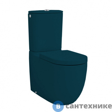 картинка Унитаз без бачка Artceram FILE 2.0 670х370х420 мм., универсальный слив, с крепежом, Green petrolio (FLV003 42 00), без сиденья