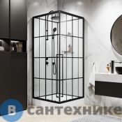 Душевая кабина Niagara Standart ST90/15QL/KL/BKT (90х90х225) низкий поддон (15см), черный, прозрачное