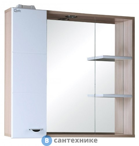 Шкаф-зеркало Onika СТИЛЬ 75.01 лев. /750x166x716/ (207519)