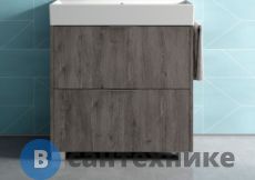 Тумба с раковиной Sturm Normal 60х45х81 см напольная тёмное дерево (B7L264 BA992 + SIP)