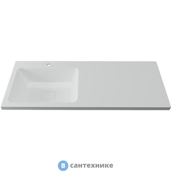 Раковина Orange OP-120RAL Камилла 120 левая для тумбы под стиральную машину Orange OPTIMA, 120х48х18 см (OP-120RAL / ST-120RAL)