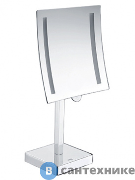 картинка Зеркало WasserKRAFT K-1007 с LED-подсветкой, 3-х кратным увеличением, металл, хромоникелевое покрытие, ABS - пластик