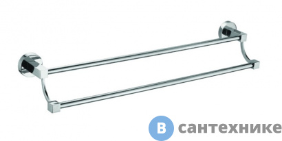 картинка Полотенцедержатель AZARIO NESSY трубчатый двойной 60 см, хром (AZ-73102)