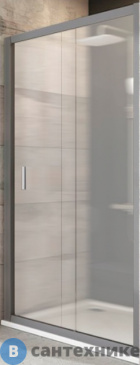 картинка Душевая дверь Ravak Blix BLDP2-100 сатин + грапе (0PVA0U00ZG)