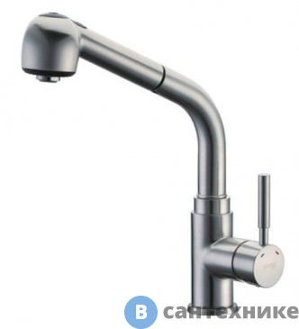 картинка Смеситель WasserKRAFT Wern 4266  для кухни с выдвижной лейкой латунь, покрытие «матовый хром»