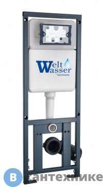 картинка Инсталляция WELTWASSER WW MARBERG 410 RD WT для унитаза, круглая кнопка