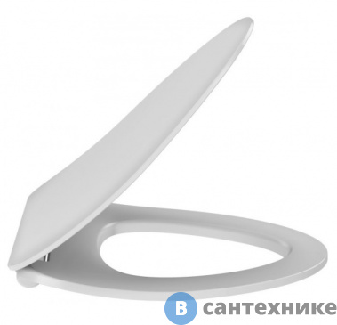 картинка Сиденье Jacob Delafon E20069-00 для унитаза NOUVELLE VAGUE дюропласт, микролифт, быстросъемное, тонкое (белый)