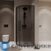 картинка Душевое ограждение Niagara NG-2827-34 BLACK (100*100*195) полукруг, раздвижная, черный матовый, стекло тонир, без поддона