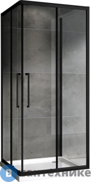 картинка Душевой уголок ABBER Schwarzer Diamant AG02080BH-S80B 80*80*195, без поддона