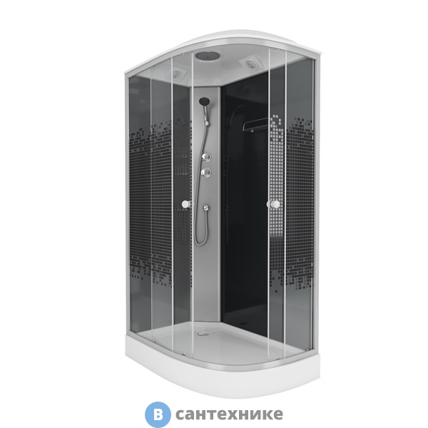 Душевая кабина Niagara NG-4512 L black (1200х800х2150)