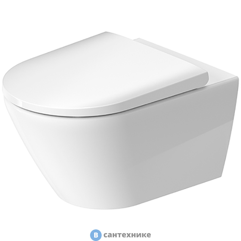 Унитаз подвесной Duravit D-Neo 45770900A1 безободковый, с сиденьем