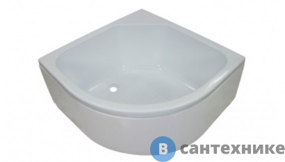 картинка Душевой поддон Тритон ПД5 90х90 глубокий полукруг в сборе (ПД5) без сифона