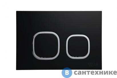 картинка Кнопка смыва WELTWASSER WW AMBERG RD-BL для инсталляции черная матовая