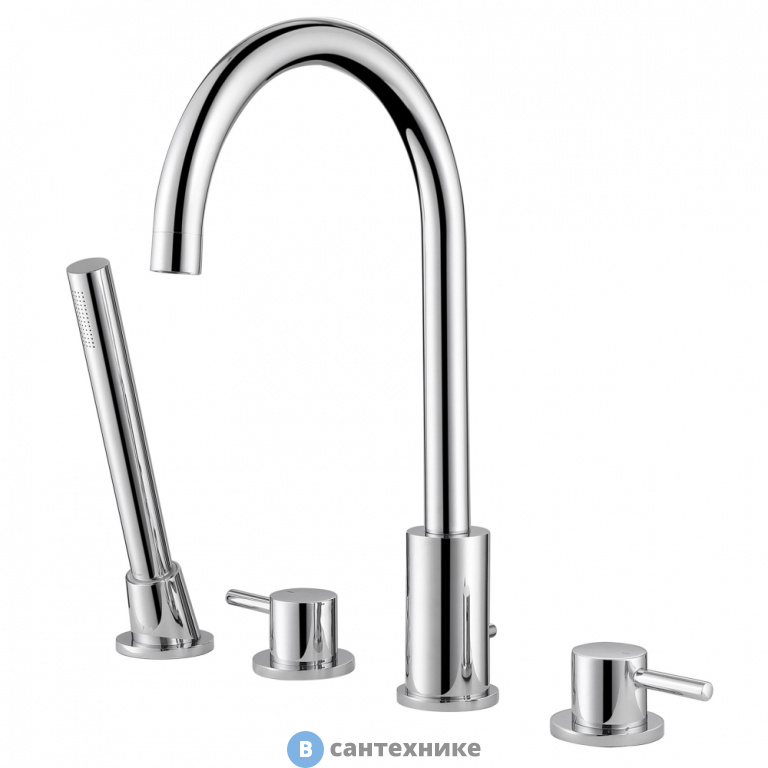 Смеситель ABBER Wasser Kreis AF8113 на борт ванны, хром