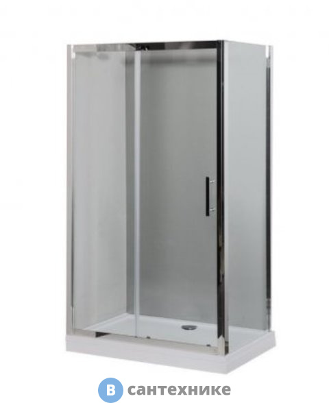 Душевая шторка Aquanet NPE1131 DELTA (800х1400х2000) нержавеющая сталь стекло прозрачное 8 мм (183844)