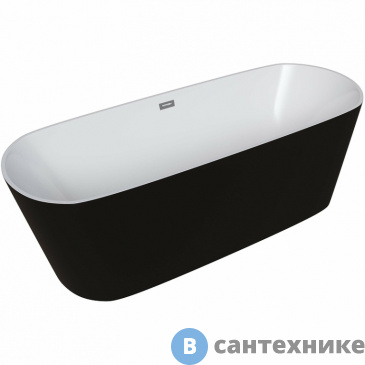 картинка Ванна акрил Grossman GR-2601 Black Forta (170x70x60) отдельностоящая