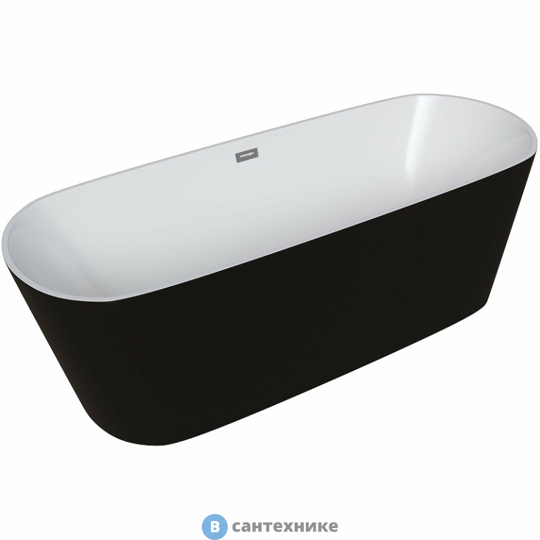 Ванна акрил Grossman GR-2601 Black Forta (170x70x60) отдельностоящая