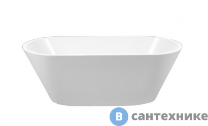 картинка Ванна BelBagno BB61-1700 отдельностоящая, прямоугольная акриловая в комплекте со сливом-переливом, хром 1700х750х600