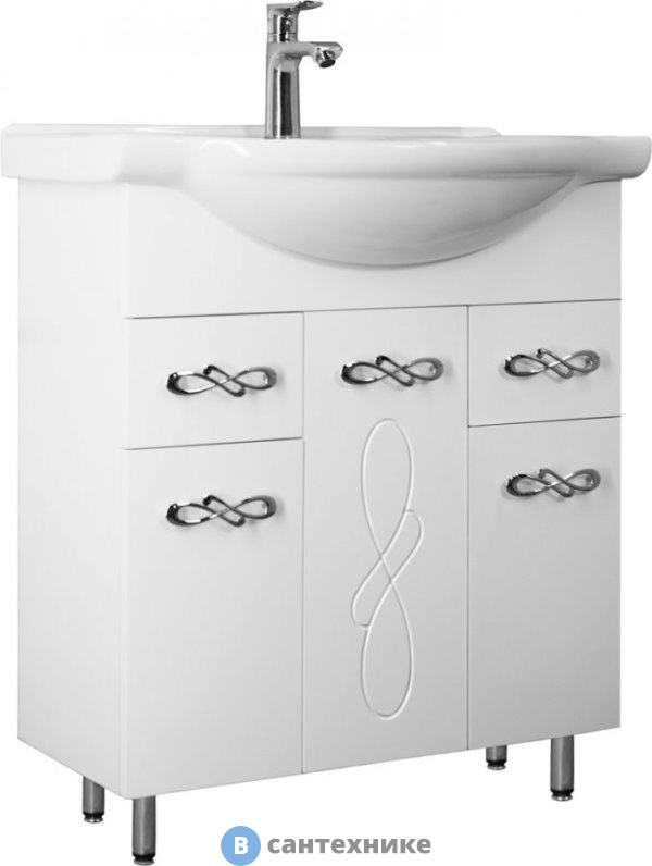 Тумба под умывальник Style line Венеция 75 (2 ящ.) (4650134472981)