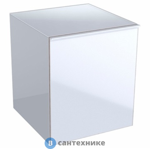 Шкафчик подвесной Geberit ACANTO 500.618.01.2 /45x52x47,6/ (белое стекло/белый глянцевый — лакир.)