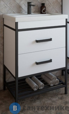 картинка Тумба Sanflor НОРД-60 белая, под умывальник COMO-60 (С04718)