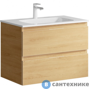 картинка Тумба под раковину Aqwella ACCENT 75 ACC0175DZ (подвесная, дуб золотой)