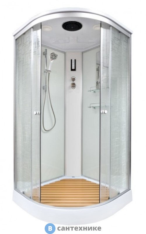 Душевая кабина Deto ЕМ1510 с электрикой (эл.) (1000*1000*2200)