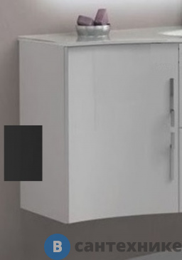 картинка Шкафчик Cezares STING 44724 подвесной под раковину с одной распашной дверцей, реверсивный, Nero Lucido, 34x52x55
