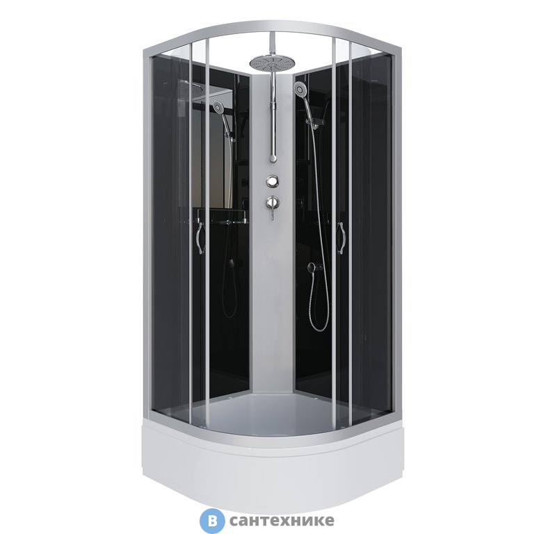 Душевая кабина Niagara NG-3502-14BKT (1000х1000х2100) средний поддон, стекло тонированное