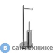 Стойка Bertocci Cinquecento напольная с ёршиком и бумагодержателем, хром (110 0558 0000)