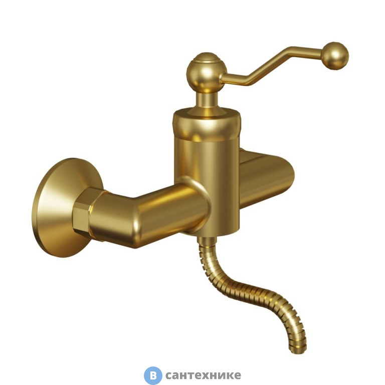 Смеситель Paini Duomo 88PJ511 для душа без акс., матовое золото PVD