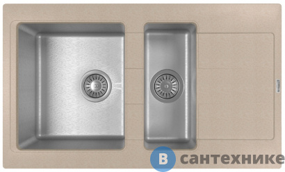 картинка Кухонная мойка FLORENTINA Комби 860 К, песочный FG (21.410.D0860.107)