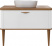 Тумба с раковиной VOQ Maestro 100 ultra white&natural walnut (554501)
