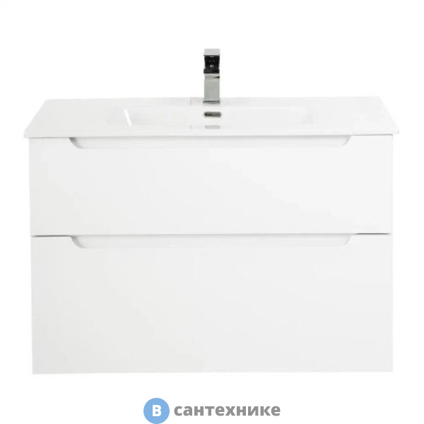 Тумба под раковину BelBagno ETNA-H60 ETNA-H60-1200-2C-SO-BL-P подвесная с двумя выкатными ящиками, с доводчиками, Bianco Lucido, 1200x455x600